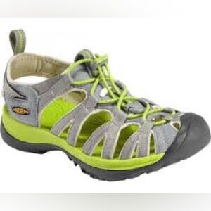 Keen whisper sandals in medium grey/peacock green size 7.5